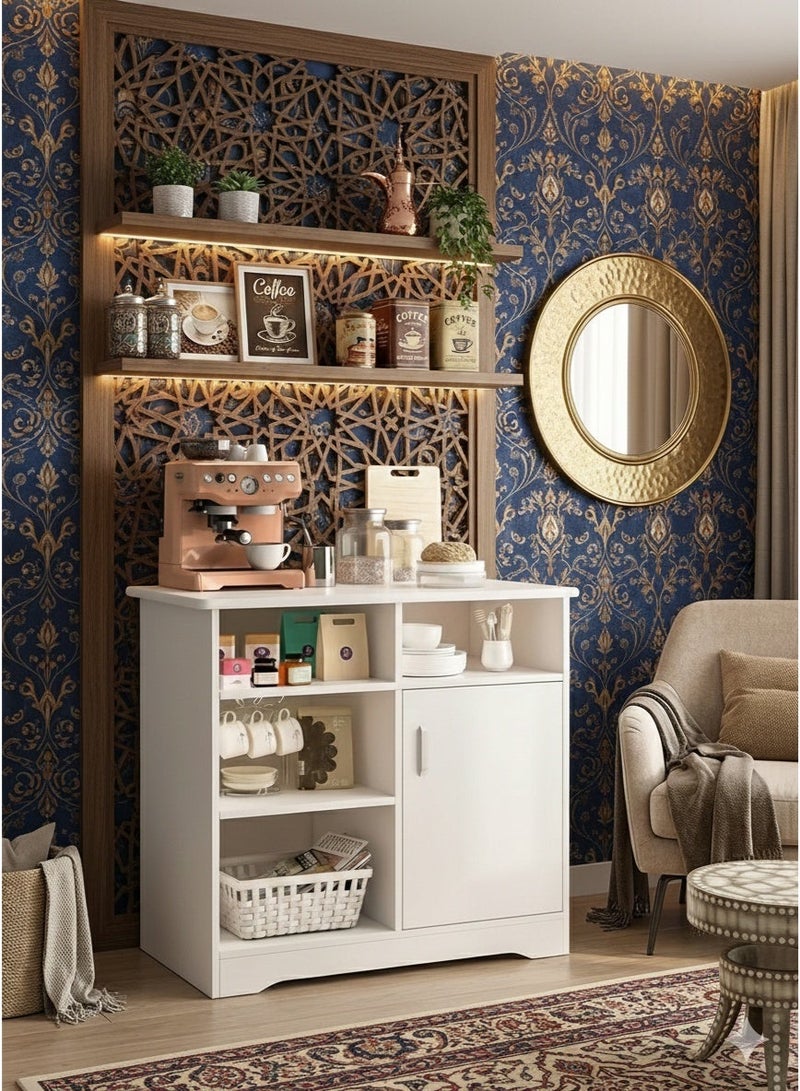 إكسبرت خزانة قهوة مع مساحة تخزين بوفيه جانبية عصرية درج كونسول  كبيرة لغرفة المعيشة أو المكتب EI-209 - Image 1